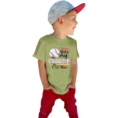 Kids Girls Boys Vintage Baseball Print T-Shirt Short Sleeve Game Day Athletic Tee for Girls Boys Crewneck Graphic Tee3