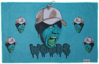HIGHDRAW Tiger Woods Drip- Golf Towel- Premium Fabric- with Clip- Golf Accessories for Men (Green)