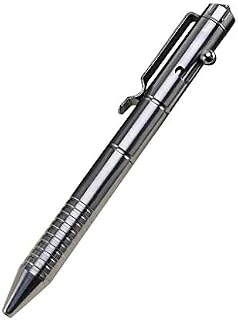 Incdnn Solid Titanium Alloy Gel Ink Pen Vintage Bolt Action Writing Tool Stationeries Office Supplies