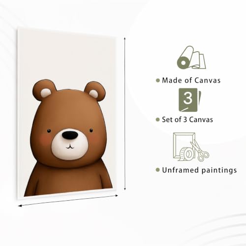 Lienzos minimalistas de animales para dar vida al dormitorio infantil 3