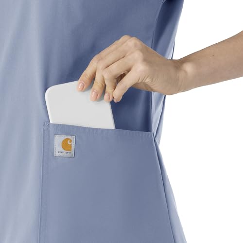Carhartt Force Essentials Women's V-Neck Scrub Top, Ceil Blue, M - image 4