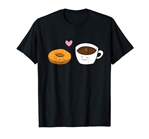 Bagels and coffee love bagels t-shirt