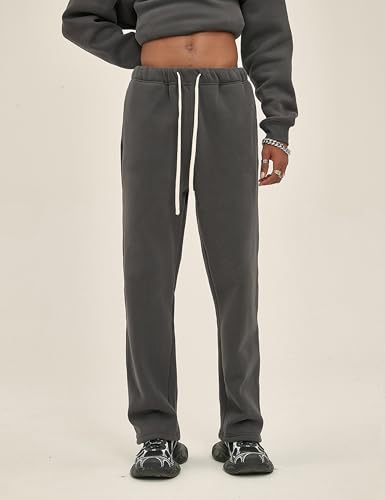 Men's Baggy Pants Sweatpants Cotton Winter Casual Loose Fit Drawstring Pant for Men with Pockets2