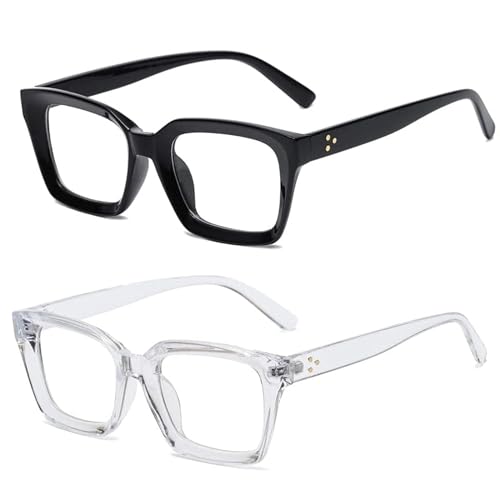 Classic Non-prescription Clear Lens Eyeglasses for Women Men...