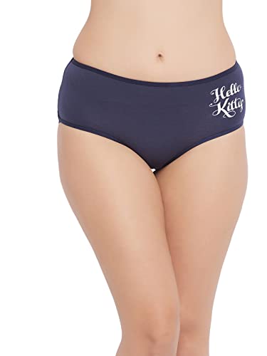 Image of Clovia Women's Cotton Basic Mid Rise Hipster Panty in Blue