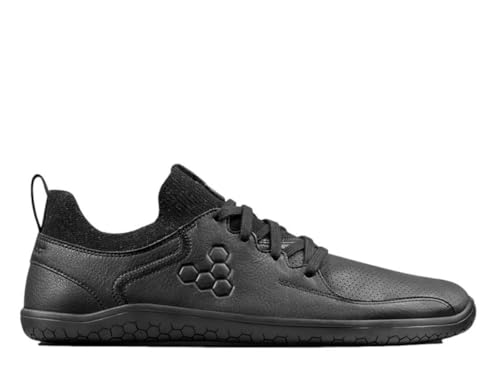 Vivobarefoot Primus Asana Leather Mens | Barefoot Trainers | Ultra-Lightweight Shoe | Build Strength, Balance & Mobility | Wide Fit Grounding Shoes | Flexible | Limestone