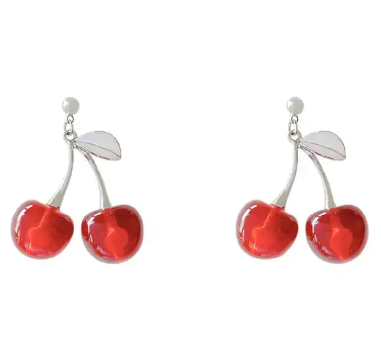 BLINGEE Korean Earrings For Women Girls Cherry Earrings Western Fashion Big Earring Celebrity Earring Set, Drops & Danglers Red party Earring (B0CSBV7XW1) Amazon Price History, Amazon Price Tracker