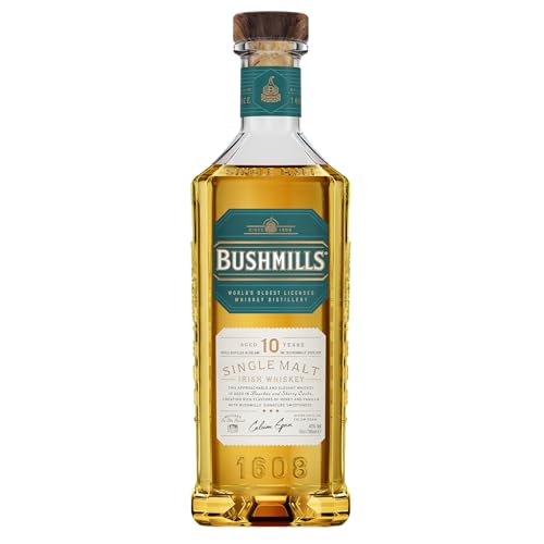 Bushmills 10 Year Old Single Malt Irish Whiskey, 70cl (packaging may vary)
