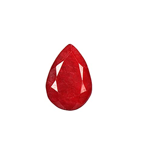 5.80 Ct Natural Red Ruby Loose Gemstone Beads, Certified Ruby Pear Shape Beads for Jewelry Making, Crafting,