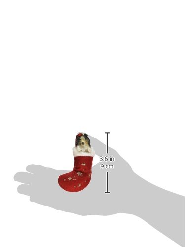 Collie Christmas Stocking Ornament With "Santa's Little Pals" Hand Painted And Stitched Detail #TOP1