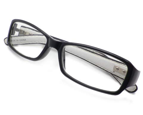 スタイリッシュ おしゃれ メンズ 老眼鏡 シニアグラス リーディンググラス 革製テンプル ブラック GL01 2.00