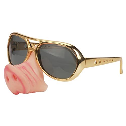 Homoyoyo Schweineschnauze Brille Für Hunde – Lustiges Partyzubehör Für Halloween – Tierkostüm Mit Sonnenbrille – Ideales Accessoire Für Schweinchen Und Tierische Feiern