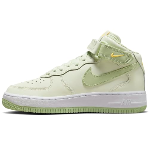 Nike Air Force 1 Mid LE Big Kids' Shoes (DH2933-002, Sea Glass/Melon Tint/White/Honeydew) Size 6