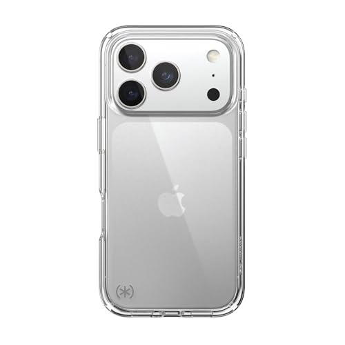Image of Speck Presidio Perfect Clear for iPhone 17 Pro Case, Slim Protective Case, Clear /Clear /Silver
