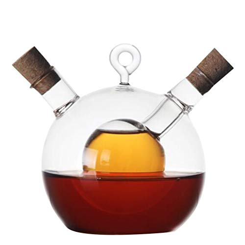 UPKOCH Oil and Vinegar Dispenser 2 in 1 Glass Caster Oil and Vinegar Bottles of Soy Sauce Vinegar Bottle Oil Vinegar Cruet in One