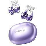 king luckyイヤーカフ イヤホン｜着脱可能バタフライイヤリングレディース【ワイヤレス オープン イヤー Bluetooth イヤホン/イヤーカフ/防水 IPX5 /マイク内蔵/急速充電/音漏れ抑制/ENC通話】携帯空気伝導 日本設計のブルートゥースイヤホン.耳挟み式 骨伝導の革新OWS耳を塞がない設計で、Hi-Fi音質で長時間使用可能（んじゅいろ）
