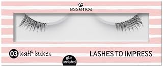 Essence Lashes to Impress, sztuczne rzęsy, nr 03 pół rzęs, czarne, zamachowe, definiujące, przedłużające, zwiększające objętość, trwałe, wegańskie, bez nanocząsteczek (1