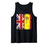 Raíces españolas | Banderas mitad británicas | Reino Unido España Camiseta sin Mangas