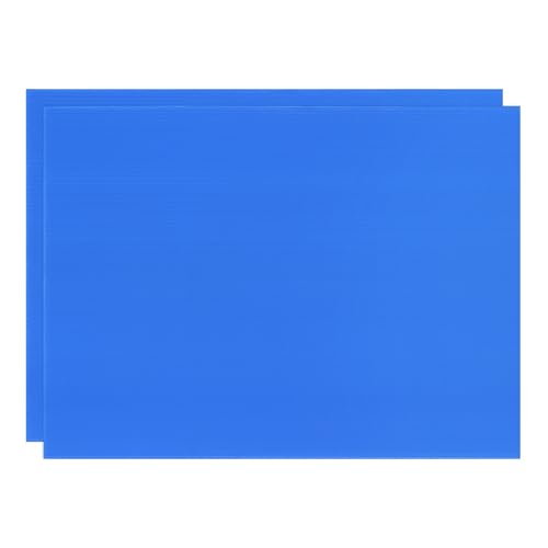 Image of M METERXITY 2-Pack Corrugated Plastic Sheets, 12 Inch x 16 Inch Waterproof Blank Corrugated Poster Board Yard Signs for Garage Sale /Office /Classroom /Party /Lawn Sign Road [3mm Thick, Blue]