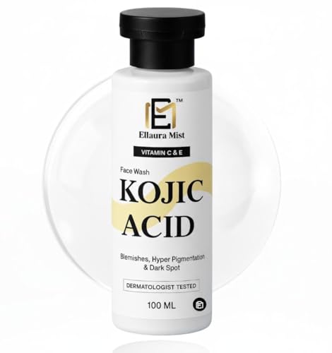 Ellaura Mist kojic acid face wash Kojic Acid & Niacinamide face wash man and Women Reduces Dark Spots, Fades Hyperpigmentation, Oil Control, Dermatolo
