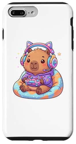 Capybaras Rodents Gaming Can't Hear You I'm Gaming Capybara �X�}�z�P�[�X iPhone 7 Plus/8 Plus �p