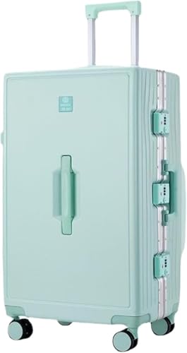 28-inch Zipperless Travel Suitcase with Aluminum Frame, Lightweight Polycarbonate Hard Shell, Spinner Wheels, Carry-on Luggage