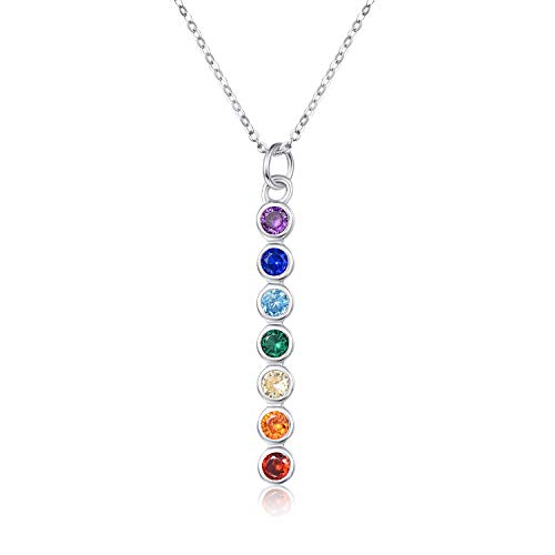 Chakra-Halskette, 925er-Sterlingsilber, Chakra-Schmuck, Heilung,...