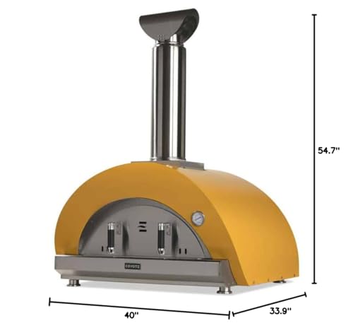 Coyote Outdoor Living 40" Wood Fire Pizza Oven In Yellow - Image 9