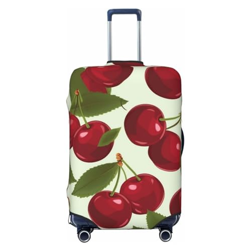 Cherry Fruit Travel Luggage Cover Suitcase Protector Washable Elastic Suitcase Cover Anti-Scratch Luggage Protector Travel Suitcase Baggage Cover Fits 18-32 Inch Suitcase Small