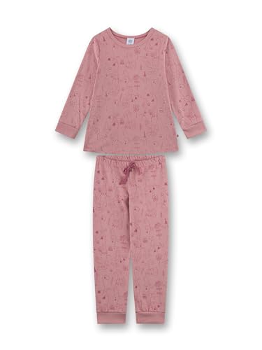 Sanetta Mädchen-Schlafanzug lang rosa Maus | Hochwertiger und bequemer Schlafanzug aus Bio-Baumwolle für Mädchen.