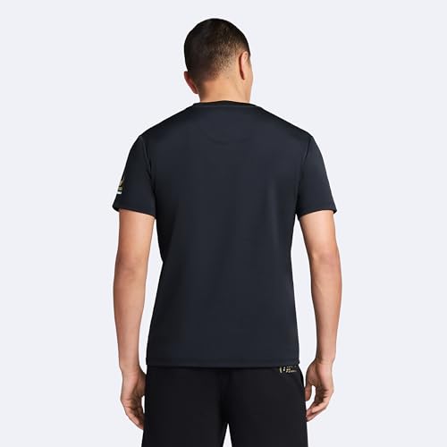 Image of Messi Men's Lifestyle Side Track Poly Tee, Standard Fit T-Shirt, Polyester & Spandex
