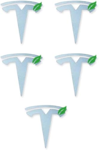 Adhesivos con emblema T para llanta de rueda de tapa central, 5 piezas, compatibles con Tesla Model S X 3