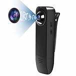 Baobylon Telecamera Spia, 1080P HD Body Cam con Audio e Video, Bodycam Polizia Professionale Con 32G, Rilevamento del Movimento, Mini Telecamera Dash Cam Videocamera, Fotocamera per Conferenze Viaggio