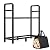 HXJLJY 2-Tier Large Firewood Rack Outdoor Indoor with Log Carrier Bag, 30" Stable Log Holder Rustproof Metal Wood Rack for Fireplace Patio Deck Firepit, Heavy Duty Firewood Storage Organizer Tool