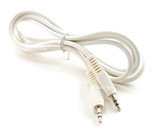 Cable de audio 3.5mm TRS macho a macho 4ft rojo miniatura 1
