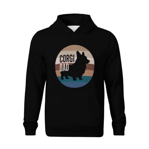 Kids Retro Corgi Cute Pet Corgi Dat Boys Girls Lightweight Kangaroo Pocket Fleece Hoodies2