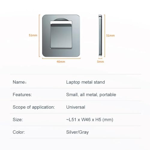 Image of SOOPII Mini Premium Metal Folding Portable, Lightweight Laptop Stand Non-Slip Base Tabletop Risers for 10-17 Inch Laptop & Keyboard Cooling Padstand Pack of 2pcs (JDL-20)