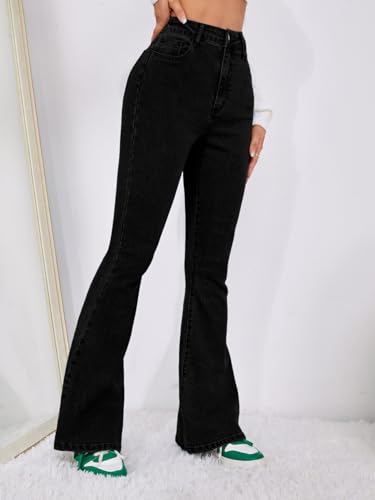 Image of Solid Low Waist Bootcut Denim Jeans for Women's & Girls'