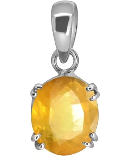 Saphir jaune naturel 11 carats pendentif Pukhraj de Ceylan non chauffé pour homme et femme