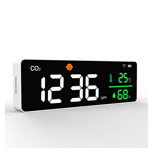 Moniteur de qualité de l'air Détecteur de dioxyde de carbone mural du dioxyde de carbone Détecteur de dioxyde de carbone mural WIFI Graffiti CO2 Détecteur de CO2
