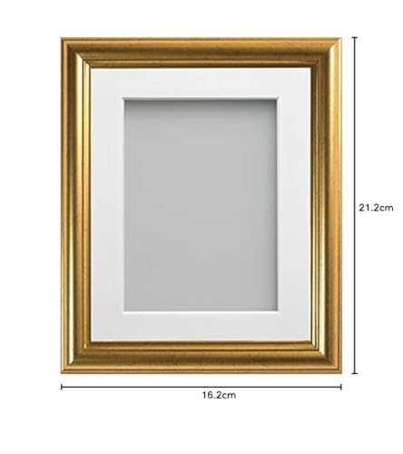 Frame Company Eldridge Gold Photo Frame with Off-White Mount, 6x4 for 4x3 inch, fitted with perspex - Image 3