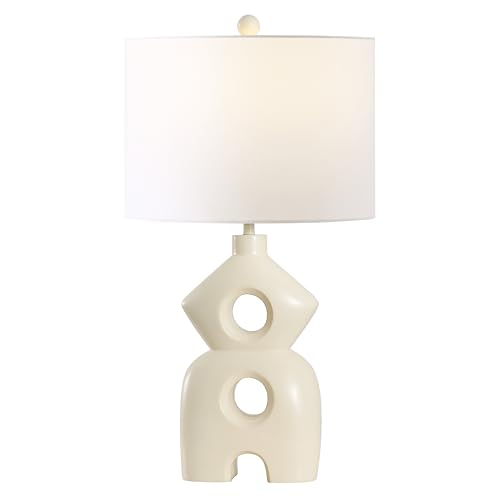 Lámpara de mesa SAFAVIEH color crema 25 pulg con LED