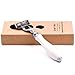 Parker – Deluxe Mach 3 Razor with Triple Blades for Close Shave – Premium White Resin Handle with Chrome Trim