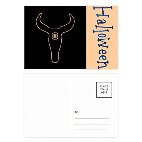 Cartes postales d'Halloween au motif géométrique abstrait et carton haute densité