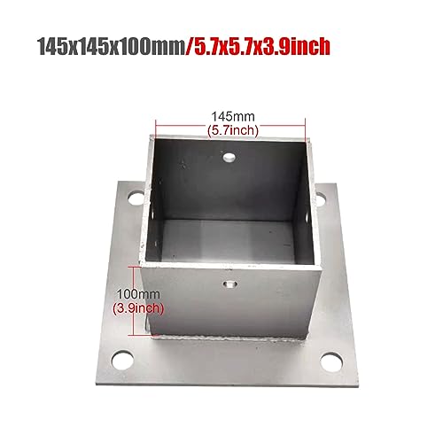 Support de pergola pour terrasse en béton et bois avec base d'ancrage 145 mm - 4