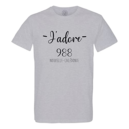 T-Shirt J'adore 988 Nouvelle-Calédonie en coton bio de qualité supérieure
