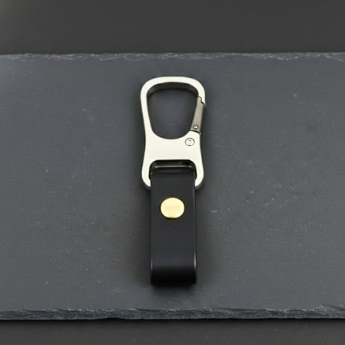 Image of THE MEN THING - Stylish Multicolor Stainless Steel Keychain for Men & Boys (ROGUE CLIP BLACK)