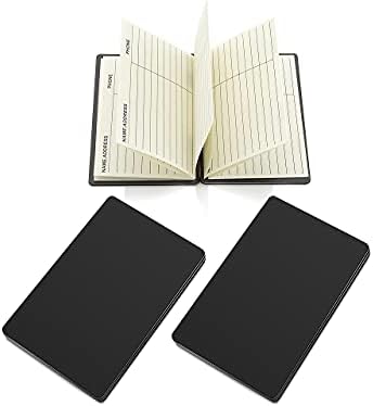 AppleTofu Magnetic Address Book - Wallet Size Address Book - Credit Card Size Address Book - Pocket Address Book for Men, 21 Pages, 9 Lines - Keep Contact Info Handy at All Times - Set of 2