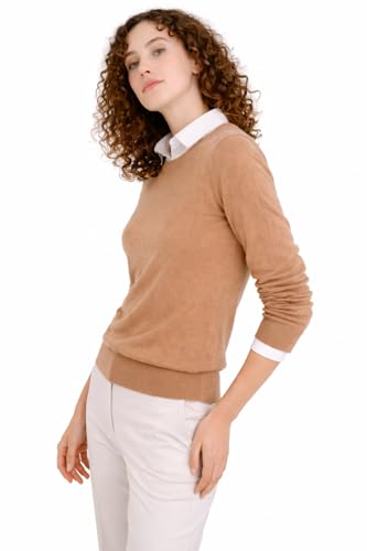 Image of State Cashmere Women's Essential Crewneck Sweater 100% Pure Cashmere Classic Long Sleeve Pullover