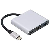 Charge et transfert de données simultanées : avec à la fois un port USB 3.0 et un port de charge pass-through Type-C, ce hub Type-C vous permet de connecter une clé USB, une souris ou un clavier tout en conservant votre téléphone ou tablette alimenté - idéal pour le multitâche pendant le travail ou les voyages.
